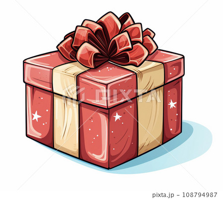 赤いリボンのプレゼントボックス AI画像 赤いリボンのプレゼントボックス AI画像 108794987