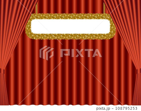 モール付き看板、カーテン4 モール付き看板、カーテン4 108795253