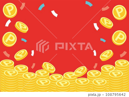 フレーム ポイント コイン マネー イメージ ビジネス 背景素材 イラスト素材 フレーム ポイント コイン マネー イメージ ビジネス 背景素材 イラスト素材 108795642