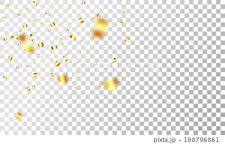 3D Party Gold Confetti on Transparent Background 3D Party Gold Confetti on Transparent Background 108796861