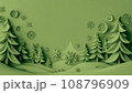 冬の森のクリスマスのフレーム 108796909