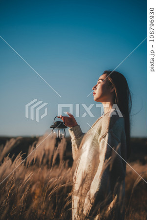 一人旅をする女性 108796930