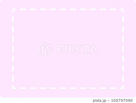 ワッペンステッチ風背景(ピンク) ワッペンステッチ風背景(ピンク) 108797090
