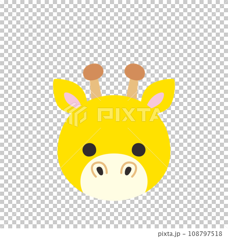 Cute giraffe illustration white background vector icon 108797518