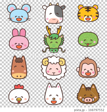 Zodiac front illustration set 108797552