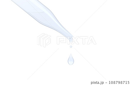 スポイトと一滴のしずくのイラスト スポイトと一滴のしずくのイラスト 108798715