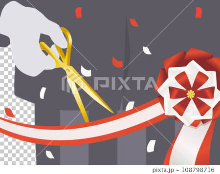 テープカットのイラスト テープカットのイラスト 108798716