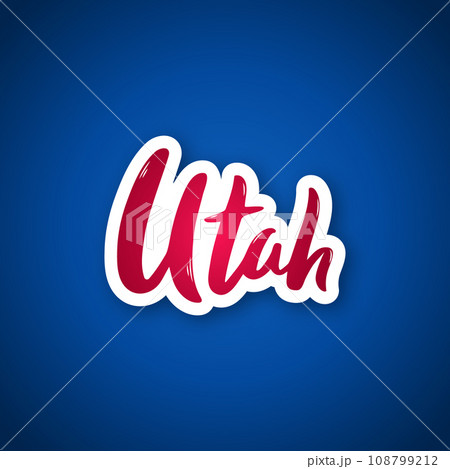 Utah - hand drawn lettering phrase. Utah - hand drawn lettering phrase. 108799212