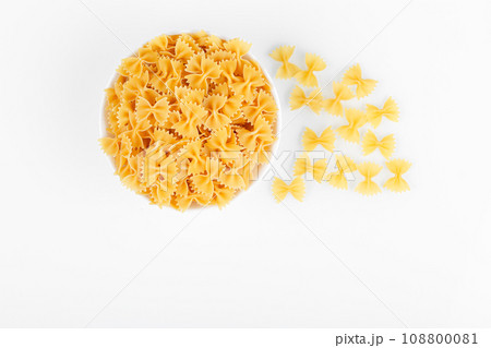 Different types and shapes of dry italian pasta Different types and shapes of dry italian pasta 108800081