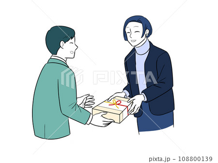 挨拶回りをする女性 108800139