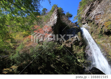 大荒の滝　自然景観　秋　（高知県　香美市） 108801585