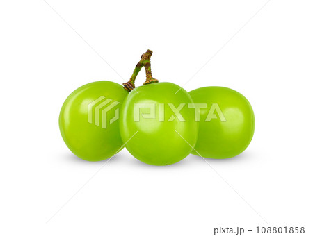 Green grape isolated on white background. 108801858