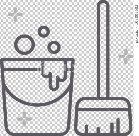 Floor Mop icon vector image. bucket and mop icons Suitable for mobile application web application and print media. 108803682