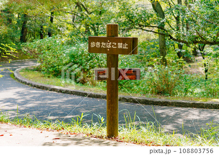 歩きたばこ禁止の看板 歩きたばこ禁止の看板 108803756