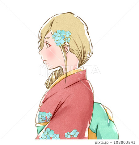編み込みの和装女性 編み込みの和装女性 108803843