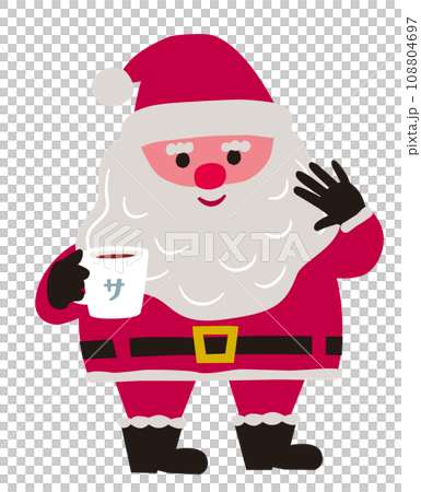 Santa drinking coffee Santa drinking coffee 108804697