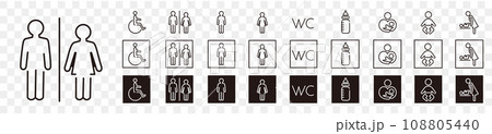 icon of toilet restroom wc vector 108805440