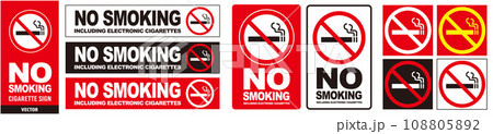 No smoking cigarette sign vector No smoking cigarette sign vector 108805892