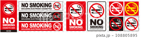 No smoking cigarette sign vector 108805895