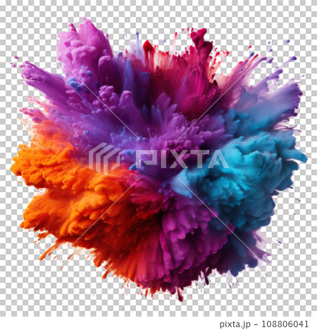 Multicolored Holi, Holli, Holly. bright splash isolated Multicolored Holi, Holli, Holly. bright splash isolated 108806041