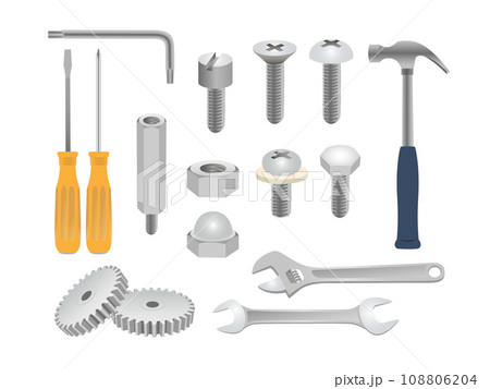 いろいろな工具のイラストセットのイラスト素材 [108806204] - PIXTA