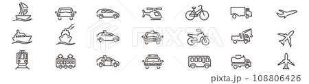 Set of  transport icons Vector Set of  transport icons Vector 108806426