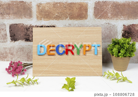 カラフルなdecrypt(復号)の文字 カラフルなdecrypt(復号)の文字 108806728