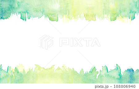 エコイメージの水彩テクスチャ　グリーングラデーション 108806940