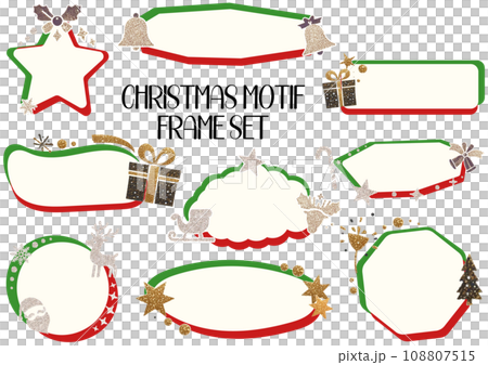 Christmas motif text frame set 108807515