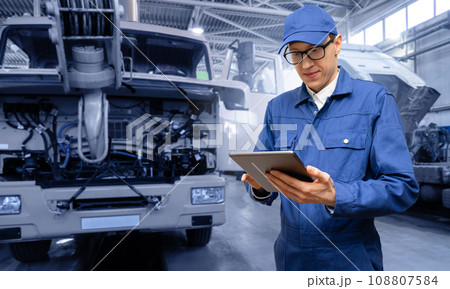 Trucks repair in car service Trucks repair in car service 108807584