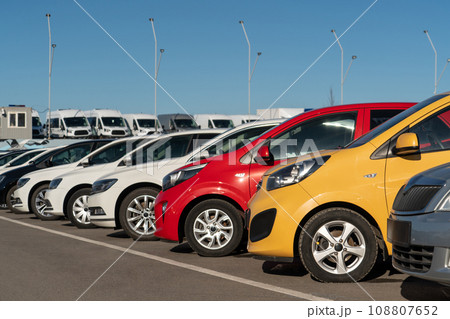 Cars in a row. Used car sales Cars in a row. Used car sales 108807652