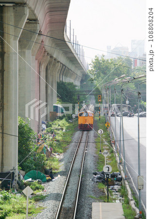 SRT Asok station and Train in Bangkok,Thailand SRT Asok station and Train in Bangkok,Thailand 108808204