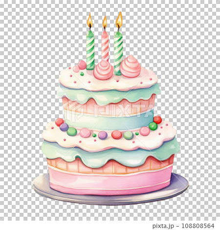 Watercolor sweet dessert cake for Christmas festival, anniversary day, birthday isolated on transparent background Watercolor sweet dessert cake for Christmas festival, anniversary day, birthday isolated on transparent background 108808564