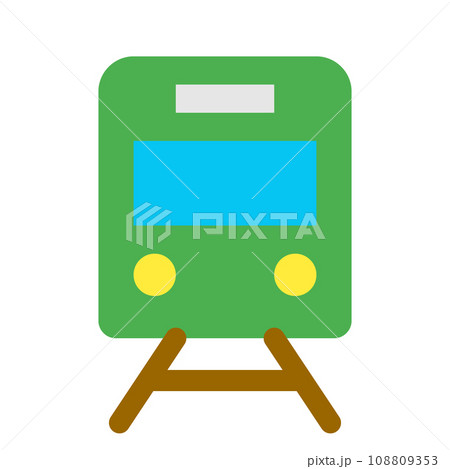 乗り物、電車を表すカラースタイルのアイコン 108809353