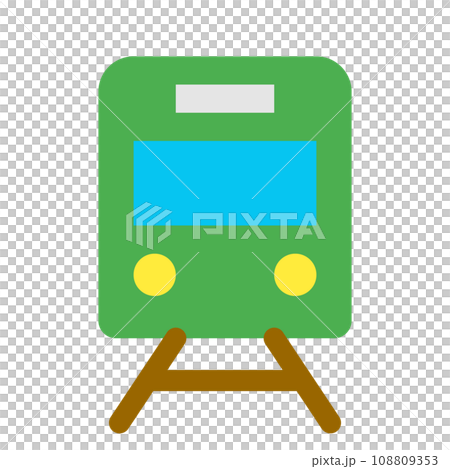 乗り物、電車を表すカラースタイルのアイコン 108809353