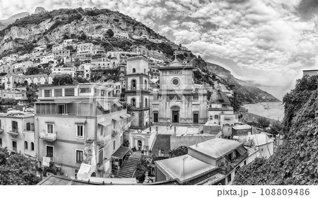 Church of Santa Maria Assunta, iconic landmark in Positano, Italy Church of Santa Maria Assunta, iconic landmark in Positano, Italy 108809486