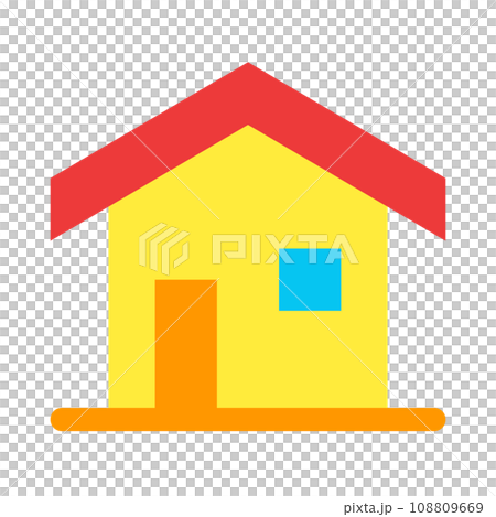 家、建物を表すカラースタイルのアイコン 108809669