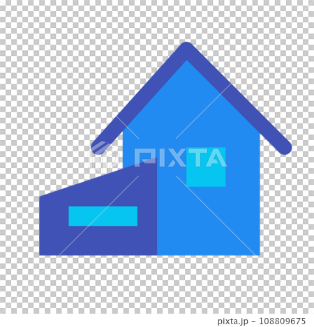 代表房屋、建築的顏色風格圖標 108809675