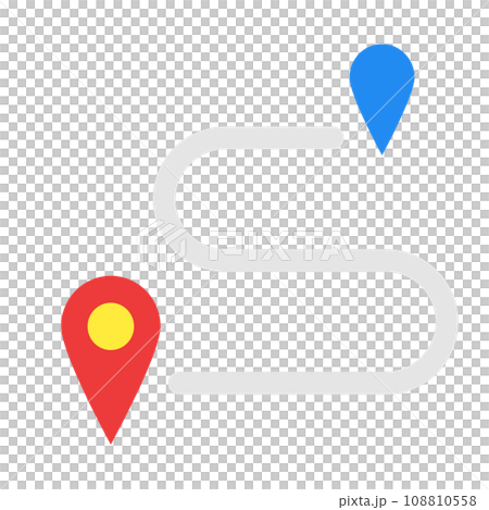 地図、ナビゲーションを表すカラースタイルのアイコン 108810558