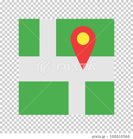 地圖、方向和方向的顏色樣式圖標 108810568