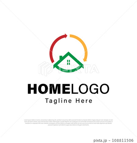 Creative paint house icon logo design vector template 108811506