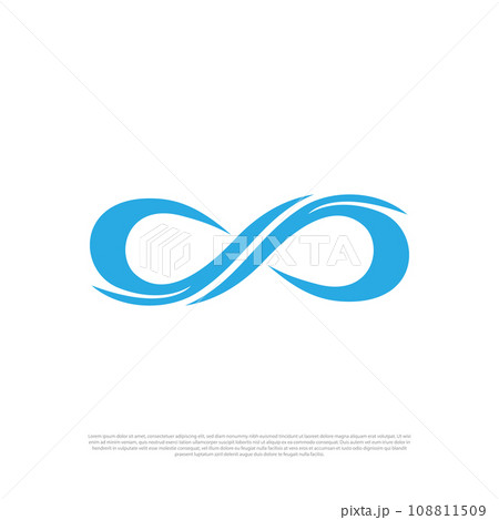 Simple infinite logo design vector templateのイラスト素材 [108811509] - PIXTA