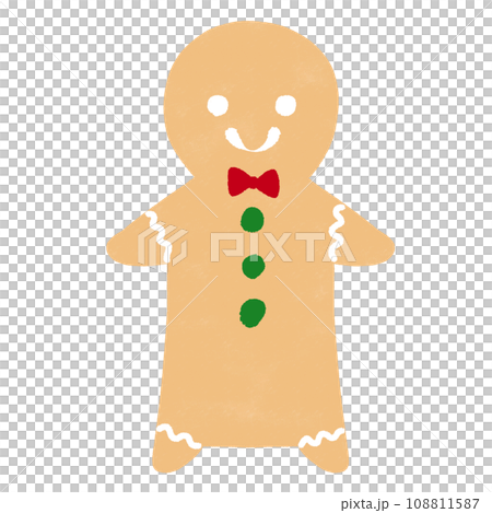 Illustration of gingerbread man 108811587