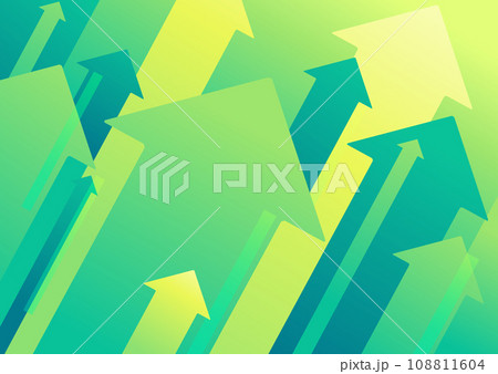 緑色の矢印の背景素材 緑色の矢印の背景素材 108811604