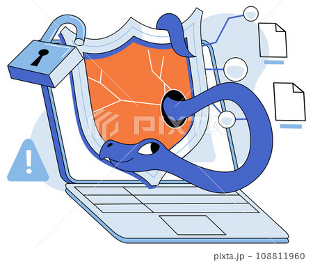 Information privacy. Vector illustration. Services manage databases must prioritize datsecurity and privacy Guards and defenses shield sensitive information from cyber threats Saving personal 108811960