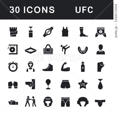 Set of Simple Icons of UFCのイラスト素材 [108813008] - PIXTA