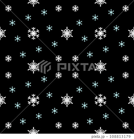 Christmas snowflakes seamless pattern for winter holidays Christmas snowflakes seamless pattern for winter holidays 108813179