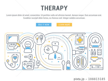 Linear Banner of the Therapy. Linear Banner of the Therapy. 108813185
