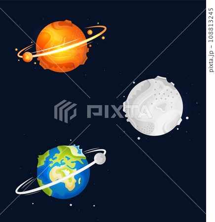 Set of Space Objects. Set of Space Objects. 108813245
