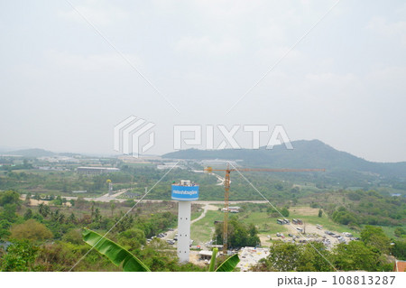 View from Wat Khao Tabaek Skywalk in Thailand 108813287